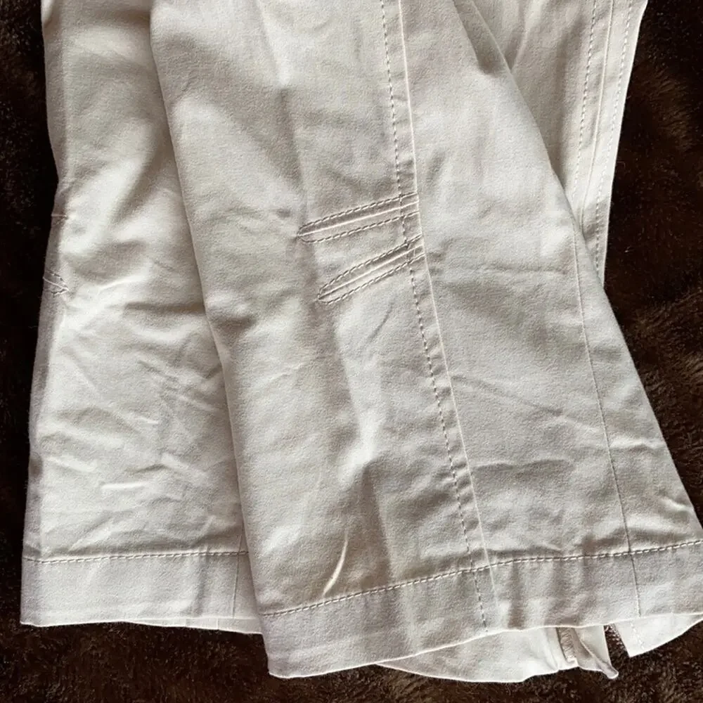 MAGASCHONI 6‎ Pale Khaki Linen/Cotton Capri Pants, Pristine Condition